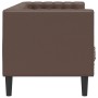 Sofá Chesterfield de 3 plazas cuero artificial marrón by , Sofas - Ref: Foro24-372668, Price: 311,42 €, Discount: %