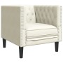 Sillón Chesterfield de terciopelo blanco crema by , Sofas - Ref: Foro24-372680, Price: 161,15 €, Discount: %