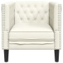 Sillón Chesterfield de terciopelo blanco crema by , Sofas - Ref: Foro24-372680, Price: 161,15 €, Discount: %