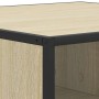 Mesa centro madera ingeniería y metal roble Sonoma 100x100x30cm
