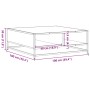Mesa centro madera ingeniería y metal gris Sonoma 100x100x30 cm by , Coffee table - Ref: Foro24-848777, Price: 82,03 €, Disco...
