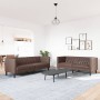 Juego de sofás Chesterfield 2 piezas cuero sintético marrón by , Sofas - Ref: Foro24-3209276, Price: 578,99 €, Discount: %