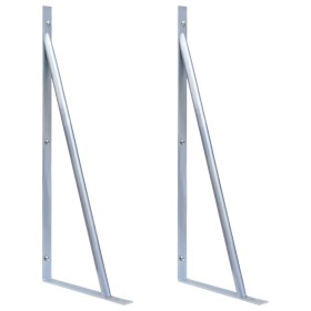 Supports for fence posts 2 units galvanized steel by vidaXL, Accessories for gates and fences - Ref: Foro24-148988, Price: 27...