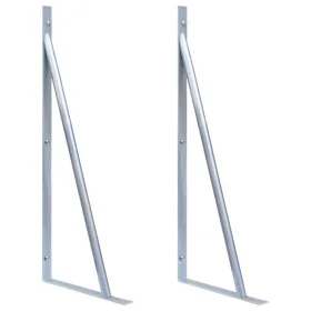 Supports for fence posts 2 units galvanized steel by vidaXL, Accessories for gates and fences - Ref: Foro24-148988, Price: 29...