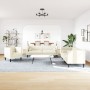 Set de sofás Chesterfield con cojines 3 piezas terciopelo crema by , Sofas - Ref: Foro24-3209288, Price: 745,78 €, Discount: %