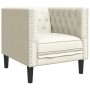 Set de sofás Chesterfield con cojines 3 piezas terciopelo crema by , Sofas - Ref: Foro24-3209288, Price: 745,78 €, Discount: %
