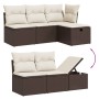 Juego de sofás de jardín 7 piezas con cojines ratán PE marrón von , Gartensets - Ref: Foro24-3263809, Preis: 442,80 €, Rabatt: %