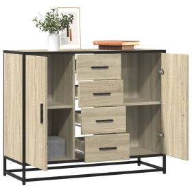 Aparador de madera de ingeniería roble Sonoma 92x35x76 cm von , Sideboards - Ref: Foro24-3300826, Preis: 116,20 €, Rabatt: %