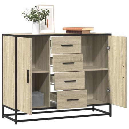 Aparador de madera de ingeniería roble Sonoma 92x35x76 cm von , Sideboards - Ref: Foro24-3300826, Preis: 116,20 €, Rabatt: %