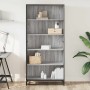 Estantería de madera de ingeniería gris Sonoma 80,5x35x170,5 cm de , Librerías y estanterías - Ref: Foro24-3300858, Precio: 1...
