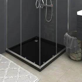 Square black ABS shower tray 80x80 cm by vidaXL, Shower trays - Ref: Foro24-148916, Price: 111,17 €, Discount: %