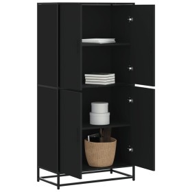 Aparador alto madera de ingeniería negro 68x35x139 cm by , Sideboards - Ref: Foro24-3300830, Price: 162,62 €, Discount: %
