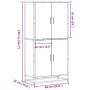 Aparador alto madera de ingeniería roble ahumado 68x35x139 cm von , Sideboards - Ref: Foro24-3300832, Preis: 130,64 €, Rabatt: %
