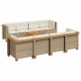 Set de sofás de jardín con cojines 9 pzas ratán sintético beige von , Gartensets - Ref: Foro24-3261769, Preis: 642,97 €, Raba...