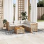 Juego de sofás jardín con cojines 6 pzas ratán sintético beige von , Gartensets - Ref: Foro24-3261832, Preis: 489,25 €, Rabat...