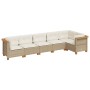 Juego de sofás jardín con cojines 6 pzas ratán sintético beige von , Gartensets - Ref: Foro24-3261847, Preis: 447,41 €, Rabat...