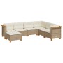 Set sofás de jardín 7 piezas y cojines ratán sintético beige von , Gartensets - Ref: Foro24-3261937, Preis: 501,12 €, Rabatt: %