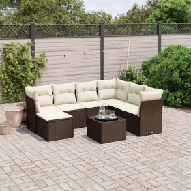 Set sofás de jardín 8 piezas y cojines ratán sintético marrón von , Gartensets - Ref: Foro24-3263229, Preis: 504,24 €, Rabatt: %