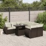 Set de sofás de jardín 9 pzas y cojines ratán sintético marrón von , Gartensets - Ref: Foro24-3268433, Preis: 655,54 €, Rabat...