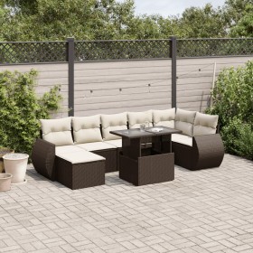 Set sofás de jardín 8 piezas y cojines ratán sintético marrón von , Gartensets - Ref: Foro24-3268693, Preis: 583,72 €, Rabatt: %
