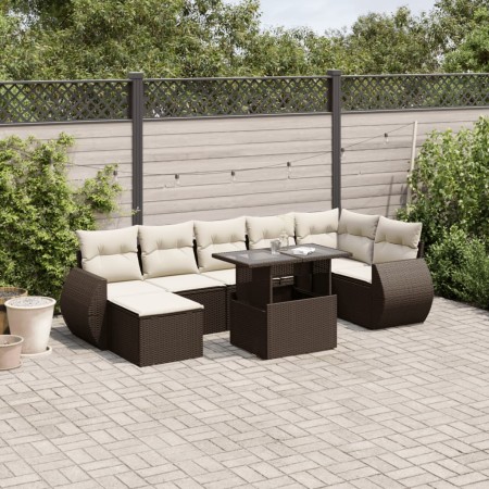 Set sofás de jardín 8 piezas y cojines ratán sintético marrón von , Gartensets - Ref: Foro24-3268693, Preis: 583,72 €, Rabatt: %