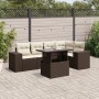 Set sofás de jardín 6 piezas y cojines ratán sintético marrón by , Garden sets - Ref: Foro24-3269153, Price: 454,78 €, Discou...