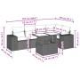 Set sofás de jardín 6 piezas y cojines ratán sintético marrón by , Garden sets - Ref: Foro24-3269153, Price: 454,78 €, Discou...