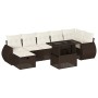 Set sofás de jardín 8 piezas y cojines ratán sintético marrón by , Garden sets - Ref: Foro24-3275153, Price: 589,77 €, Discou...