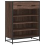 Zapatero de madera y metal marrón roble 75x38x97,5 cm by , Shoe racks and shoe organizers - Ref: Foro24-3300879, Price: 110,3...