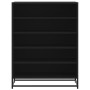 Zapatero de madera de ingeniería y metal negro 75x38x97,5 cm by , Shoe racks and shoe organizers - Ref: Foro24-3300870, Price...