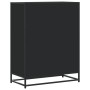 Zapatero de madera de ingeniería y metal negro 75x38x97,5 cm by , Shoe racks and shoe organizers - Ref: Foro24-3300870, Price...