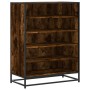 Zapatero de madera y metal roble ahumado 75x38x97,5 cm de , Zapateros y organizadores de calzado - Ref: Foro24-3300872, Preci...