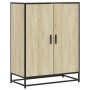 Zapatero de madera y metal roble Sonoma 75x38x97,5 cm by , Shoe racks and shoe organizers - Ref: Foro24-3300866, Price: 107,3...