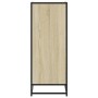 Zapatero de madera y metal roble Sonoma 75x38x97,5 cm by , Shoe racks and shoe organizers - Ref: Foro24-3300866, Price: 107,3...