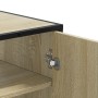 Zapatero de madera y metal roble Sonoma 75x38x97,5 cm by , Shoe racks and shoe organizers - Ref: Foro24-3300866, Price: 107,3...