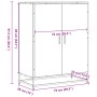 Zapatero de madera y metal roble Sonoma 75x38x97,5 cm by , Shoe racks and shoe organizers - Ref: Foro24-3300866, Price: 107,3...