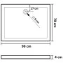 Plato de ducha rectangular ABS 70x90 cm de vidaXL, Platos de ducha - Ref: Foro24-148902, Precio: 96,96 €, Descuento: %