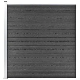 Black WPC fence panel 175x186 cm by vidaXL, fence panels - Ref: Foro24-148973, Price: 397,68 €, Discount: %