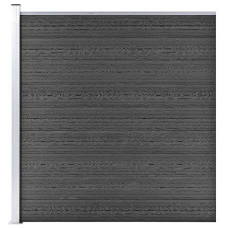 Black WPC fence panel 175x186 cm by vidaXL, fence panels - Ref: Foro24-148973, Price: 219,63 €, Discount: %