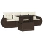 Set comedor de jardín 5 piezas y cojines ratán sintético marrón von , Gartensets - Ref: Foro24-3268363, Preis: 374,33 €, Raba...