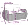 Set comedor de jardín 5 piezas y cojines ratán sintético marrón von , Gartensets - Ref: Foro24-3268363, Preis: 374,33 €, Raba...