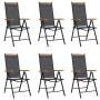 Juego de comedor para jardín 7 piezas aluminio negro y marrón von , Gartensets - Ref: Foro24-3200602, Preis: 570,09 €, Rabatt: %