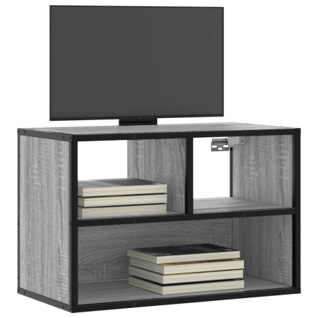 Mueble de TV madera y metal roble ahumado 60x31x39,5 cm von , TV-Möbel - Ref: Foro24-848917, Preis: 42,31 €, Rabatt: %