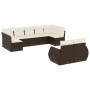Set de sofás de jardín 9 pzas y cojines ratán sintético marrón von , Gartensets - Ref: Foro24-3254160, Preis: 628,99 €, Rabat...
