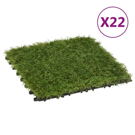 Artificial grass tiles 22 pcs green 30x30 cm by vidaXL, artificial flora - Ref: Foro24-149031, Price: 126,18 €, Discount: %