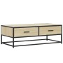 Mesa de centro madera ingeniería metal roble Sonoma 100x50x35cm by , Coffee table - Ref: Foro24-848780, Price: 85,29 €, Disco...