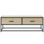 Mesa de centro madera ingeniería metal roble Sonoma 100x50x35cm by , Coffee table - Ref: Foro24-848780, Price: 85,29 €, Disco...