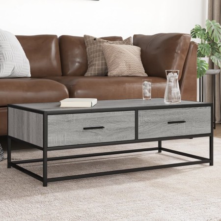 Mesa de centro madera ingeniería metal gris Sonoma 100x50x35 cm by , Coffee table - Ref: Foro24-848782, Price: 87,92 €, Disco...