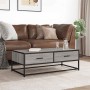Mesa de centro madera ingeniería metal gris Sonoma 100x50x35 cm de , Mesas de centro - Ref: Foro24-848782, Precio: 87,97 €