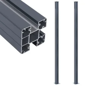 Fence posts 2 units dark gray aluminum 185 cm by vidaXL, fence posts - Ref: Foro24-148986, Price: 140,63 €, Discount: %